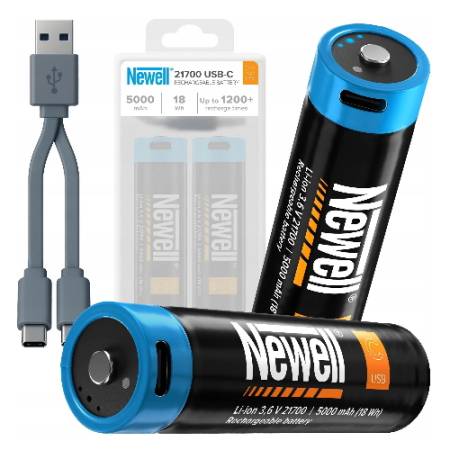 Newell 21700 USB-C - 2x akumulator/bateria 21700, USB-C, 5000mAh